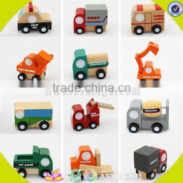 wholesale fashion kids wooden toy truck set hot sale children wooden toy truck set W04A156