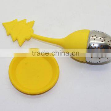 Food Grade Silicone Loose Leaf Tea Infuser,silicone Tea Filter,silicone Tea Strainer With Stainless Steel Ball