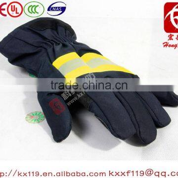 Factory Direct Sale Navy Blue Fireman Gloves for Fireghting photo-3