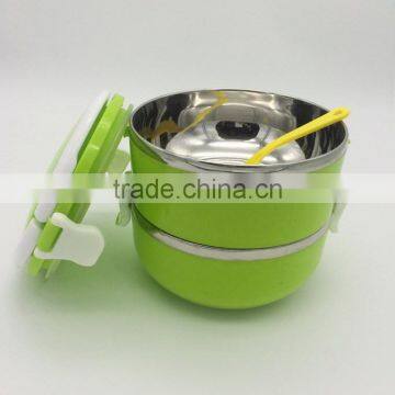 Round Shape Stainless Steel Takeaway Food Container With Handle photo-3