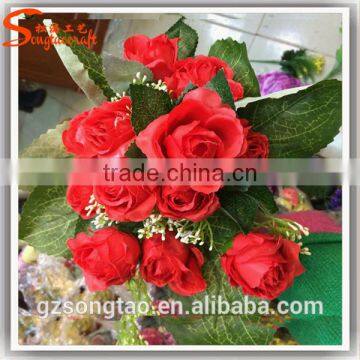 Hot Sale in China Artificial Flower Decor Wedding Artificial Chinese Rose Flower Fake Decoration Flower photo-5