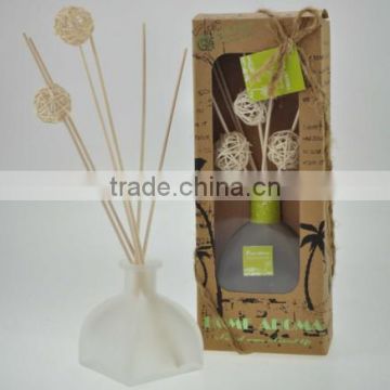 New designed aroma reed diffuser,rattan ball diffuser,glass bottle set