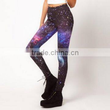 Wholesale Custom Woman Sublimation Cheap Digital Print Galaxy Leggings