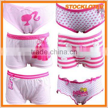 Garment stock girls panty originally for USA market 74K packs ready to ship