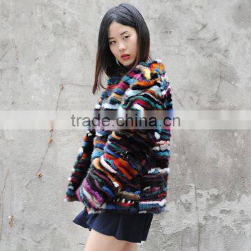 CX-G-A-51 Hot Sale Multi Color Genuine Mink Fur Coat for Winter photo-2