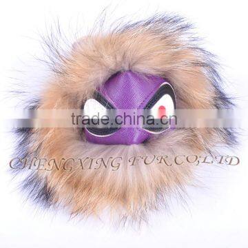 CX-R-48K Cute Accessories Fashion Genuine Fox Raccoon Fur Key Chains photo-6