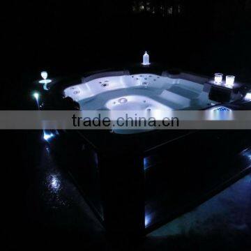 Two person romantic outdoor acrylic massage bath tub