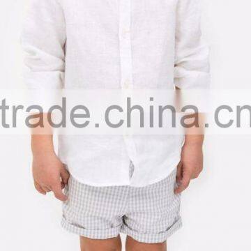 latest design cotton new fashion Casual Shirt for Boys baby white long sleeve shirt