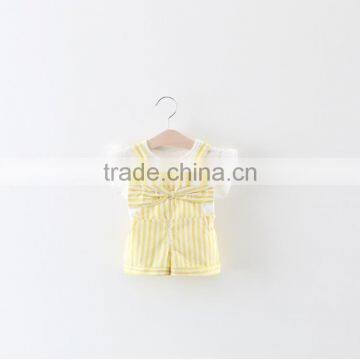 Korean Style Baby Soft Cotton Shirt Matching Suspender Short Pants Little Girl Children's Clothing photo-5