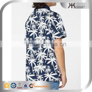Short Sleeve Palm Tree Print 100% Cotton Children Clothing Manufacturer photo-2
