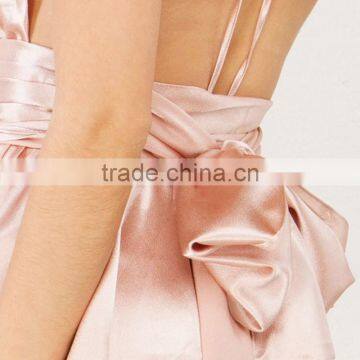 High Quality Satin Woman Summer Dress Backless Halter Sexy Short Dress One Piece Birthday Party Dress photo-4
