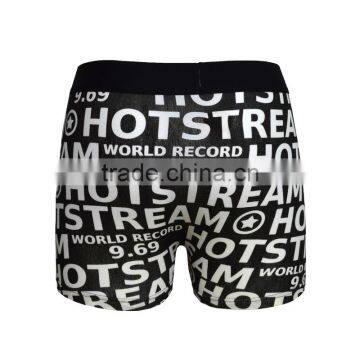 Plastisol Letters Printed Man's Underwear Boxer Cotton Fabric Briefs Shorts photo-6