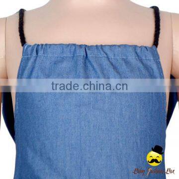 Summer New Design Unisex Jeans Plain Halter Blank Bodysuit Soft Jumpsuit Baby Infant Magic Toddler Bulk Hood Romper photo-3