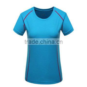 Hot Sale Plain Women/ladies Blank 100%polyester Sport Dry Fit Summer T-shirts photo-3