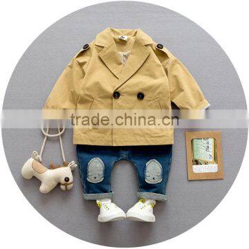 S17639A New Kids Wind Coats Children Outerwear Fashion Boys Coat photo-3