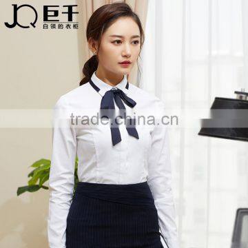 European Women Office Shirt New Fashion White Blouses photo-3