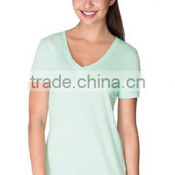 Next Level Apparel Ladies' Ideal V-Neck Tee - Made From 60% Combed Ring-spun Cotton and 40% Polyester and Comes With Your Logo. photo-2