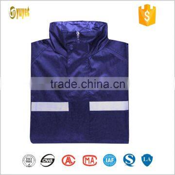 Purple 300D Oxford Long Raincoat With Reflective Tape photo-3