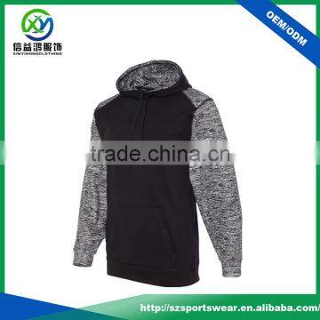 High Quality Splicing Contrast Color Sleeve Polyester Man Hoody Jacket With Micro Fleece Inside photo-2