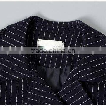 2016 Latest Designs Lady Formal Black Stripe Winter Women's Coat photo-4