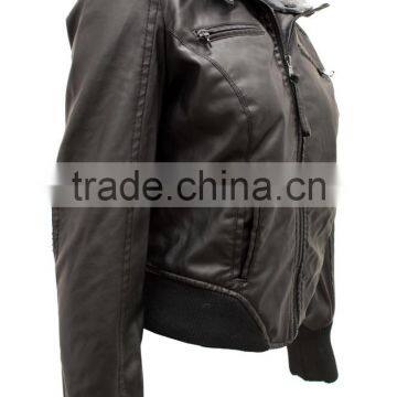 Women's Pu Quilted Fauxleather Moto Biker Jackets #LPU0499 photo-2