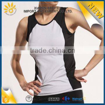 Oem Factory Cheap Fitness Breathable Women Splicing Tank Top photo-2