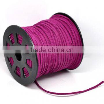 High Quality Fuchsia Velvet Necklace Cord for Pendants 2.5mm Wide photo-2