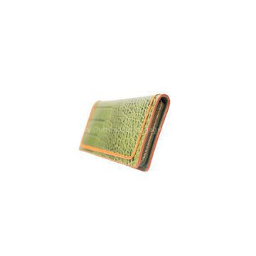 Olive Drab, Rock Pattern-Fashion Ladies Leather Wallets