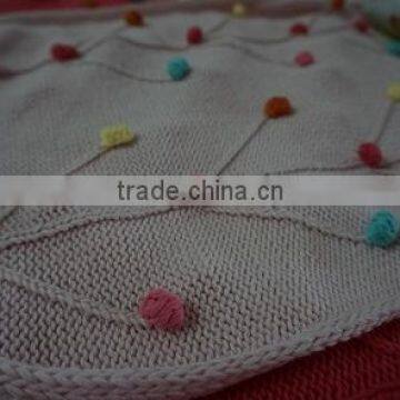 super soft 100% Cotton Knitted throw Blanket