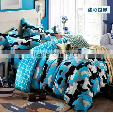 China Wholesale King size camouflage 3d bedding set flannel blanket