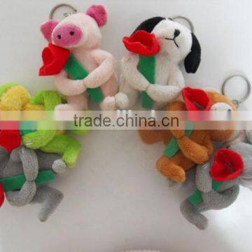 Factory Supply Good Quality Plush Mobile Keychain Toys With Metal Ring photo-6
