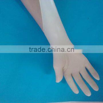 Low cost disposable non-toxic powdered latex examination glove