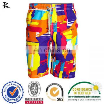 2017 Wholesale Low Price Customized Brand Breathable Polyester Waterproof Men Board Surfing Pants Beach Shorts