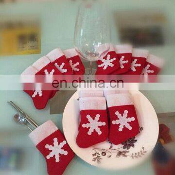 2016 lovely christmas theme knife and fork bags