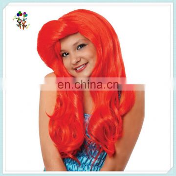 Children Girls Party Synthetic Long Red Mermaid Costume Wigs HPC-1102