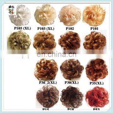 Natural Colors Kids Dome Scrunchy Synthetic Bun Hair Pieces HPC-0179