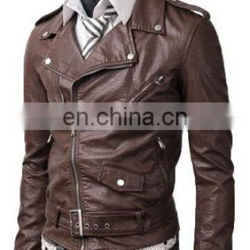 Men's Leather Fashion Jackets made of Sheep&Goat Leather