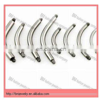 316L Stainless Steel Curved Bar Body Jewelry Accessories Piercing