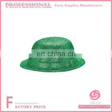 Irish Party Hlitter Bowler Girl Hat Green Irish Party Hats pvc