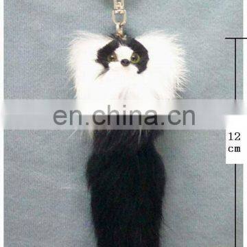 Lovely Cat keychain ! Craft of rabbit fur! BEST PRICE!