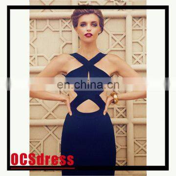 R0361H Hot sale 2016 summer sexy women bandage dress strapless party dress