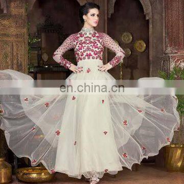 Party wear snow white coloured gown elegant suits for girls and woman