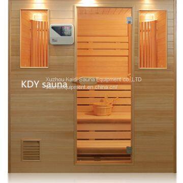 Traditional design mini Solid wood sauna room factory made sauna steam room