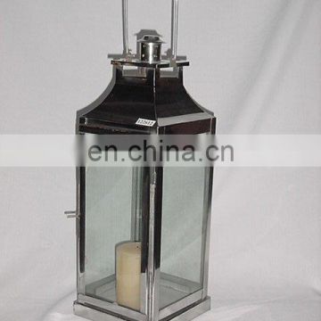 Stainless Steel Candle Lantern shiny finish