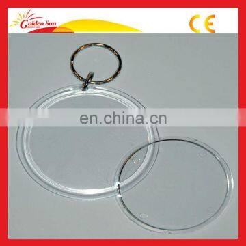 Customized Round Shaped Clear Acrylic Photo Keychain