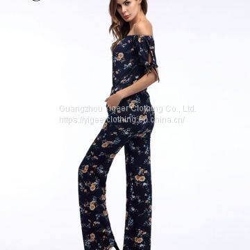 Floral Printed Off Shoulder Jumpsuit