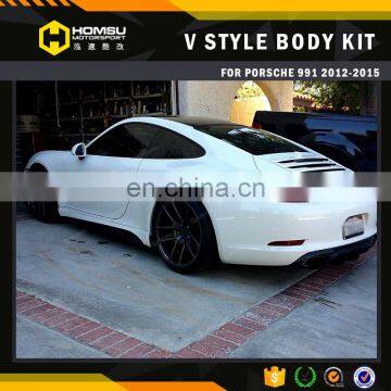 3 Fiber glass body kits of 12-15 911 991 V design top quality auto spare Carbon Fiber Material bumper