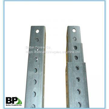 Square steel tube perforated sign posts | square pipes