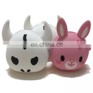 Kawaii Fashion Coin Purse Lovely Cartoon Rabbit Pouch Women Girls Small Wallet Soft Silicone Coin Bag photo-6