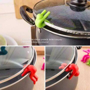 Silicone kitchen Spill-proof Villain Raise Lid Heightening for Pot Cover Anti-overflowing Kitchen Supplies Tool